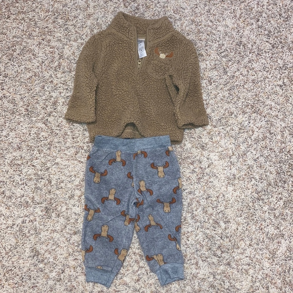 Moose Fleece Outfit Set